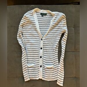 Lauren by Ralph Lauren black n white cardigan (medium)